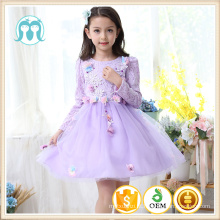 Baby dress imagem baixo preço de alta qualidade mão bordado flor vestido para meninas boutique de roupas